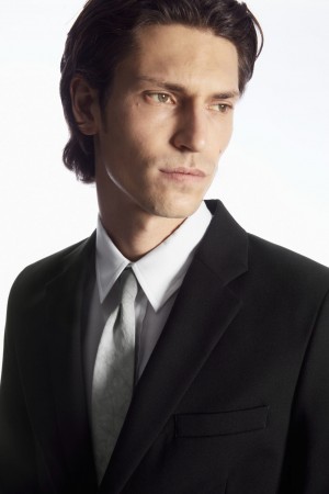 Corbatas COS Slim-Dye Print Hombre Grises | México VEPX-81530