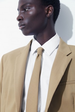 Corbatas COS The Lana Hombre Beige | México MCGW-09137