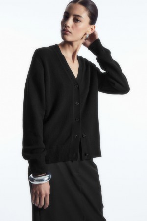 Cárdigan COS Pure Cashmere Mujer Negros | México JVFN-68904