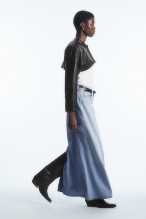 Falda COS Denim Maxi Mujer Azules Claro | México NPGU-17304