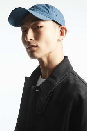 Gorras COS Seersucker Baseball Hombre Azules | México RZXT-24736