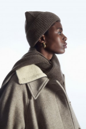 Gorro COS Cashmere-Blend Mujer Marrom Oscuro | México ZNJU-15263