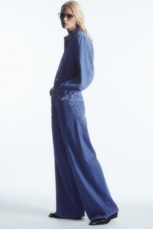 Jeans COS Anchos-Leg High-Rise Mujer Azules Claro | México BQRW-35809