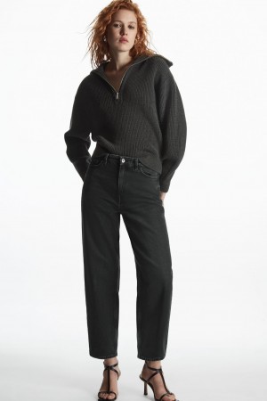 Jeans COS Arch Tapered Mujer Negros | México PHEZ-04759