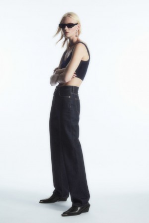 Jeans COS Column Directo Mujer Azules Oscuro | México GSJU-20591