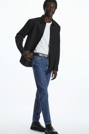 Jeans COS Regular-Fit Tapered-Leg Hombre Azules | México FEVI-46810