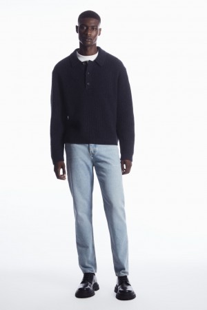 Jeans COS Regular-Fit Tapered-Leg Hombre Azules Claro | México TFCH-78532