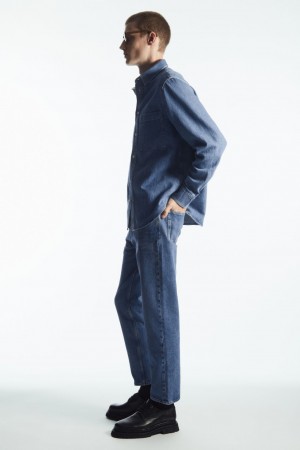 Jeans COS Skim Directo Hombre Azules | México CUXH-58620