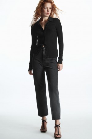 Jeans COS Symmetry Directo Mujer Negros | México ZKVU-40712
