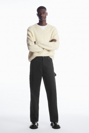 Jeans COS System Directo Hombre Negros | México OBVR-61928