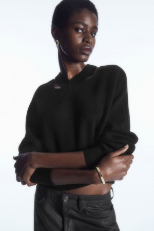 Jerséis COS Deconstructed Lana Mujer Negros | México ZPSY-30849
