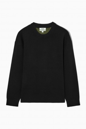 Jerséis COS Double-Faced Merino Lana Hombre Negros | México TSIL-04231