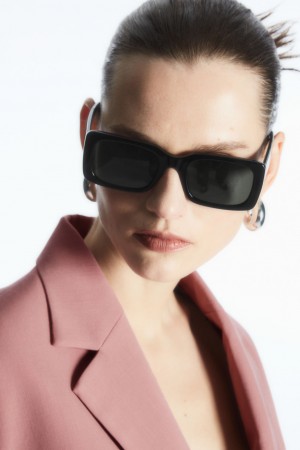 Lentes de Sol COS Square-Frame Acetate Mujer Negros | México CHER-83256