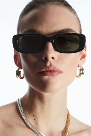 Lentes de Sol COS The Rectangle Acetate Mujer Negros | México NCIV-30945