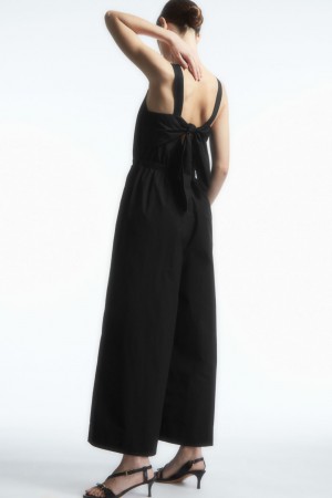 Mono COS Bow-Back Anchos-Leg Mujer Negros | México CBVS-45219