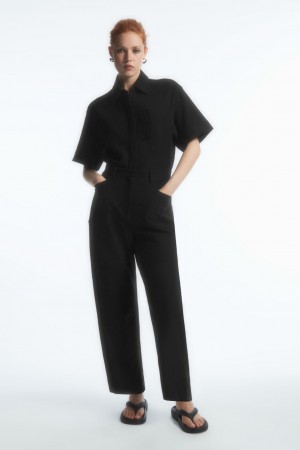 Mono COS Jersey Utility Mujer Negros | México XSNH-70923
