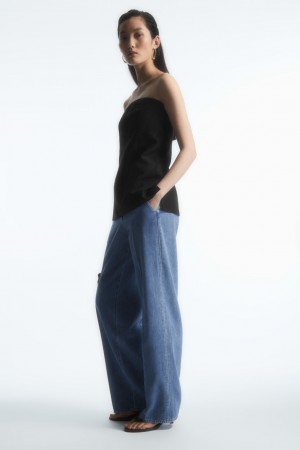 Pantalon COS Directo-Leg Denim Mujer Azules | México SMPK-73291