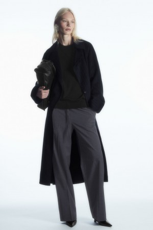 Pantalon COS Lana Drawstring Mujer Azul Marino | México QKYW-21375