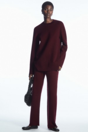 Pantalon COS Milano-Knit Mujer Vino | México PIVX-10629