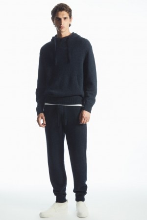 Pantalon Jogger COS Relaxed-Fit Pure Cashmere Hombre Azul Marino | México RCPS-71540