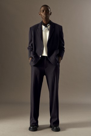 Pantalones COS Lana-Jersey Directo Hombre Azul Marino | México BKUI-25960