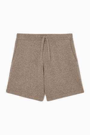 Short COS Pure Cashmere Drawstring Hombre Beige Oscuro | México UHZA-59107