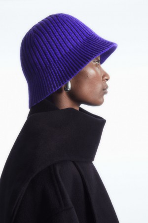 Sombreros COS Acanalado Merino Lana Bucket Mujer Azules | México SADK-63594