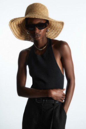 Sombreros COS Straw Bucket Mujer Beige | México GHLB-17920