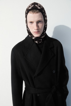 Sombreros COS The Feather-Print Balaclava Hombre Marrom Oscuro | México SXNM-12870