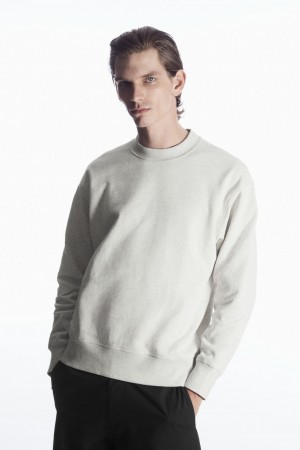 Sudadera COS Mock-Neck Hombre Grises | México JDEU-08476