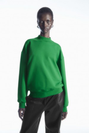 Sudadera COS Mock-Neck Mujer Verdes | México KTBO-62374