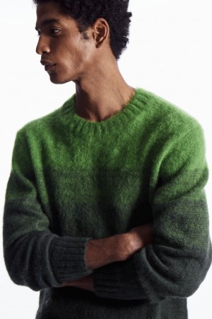 Suéteres COS Colour-Block Mohair-Blend Hombre Verdes | México EQPL-37106