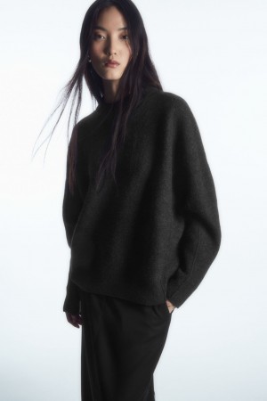 Suéteres COS Dropped-Shoulder Boiled-Lana Mujer Grises Oscuro | México SUCQ-47683