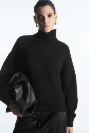 Suéteres COS Fornido Pure Cashmere Turtleneck Mujer Negros | México MCGX-18723