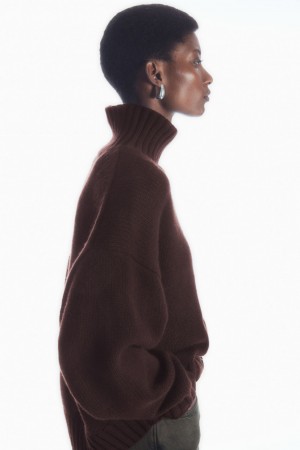 Suéteres COS Fornido Pure Cashmere Turtleneck Mujer Marrom Oscuro | México VEBU-93274