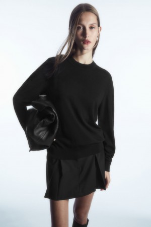 Suéteres COS Merino Lana Mujer Negros | México ETJN-54276