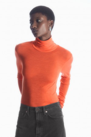 Suéteres COS Merino Lana Turtleneck Top Mujer Naranjas | México OLFT-94725