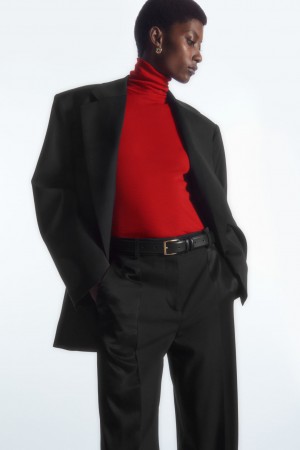 Suéteres COS Merino Lana Turtleneck Top Mujer Rojos | México GCZJ-31542