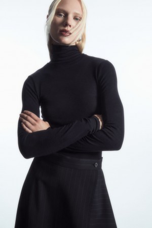 Suéteres COS Merino Lana Turtleneck Top Mujer Azul Marino | México XLGU-61427