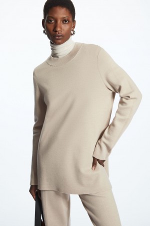 Suéteres COS Milano-Knit Mujer Beige | México KHYM-14768