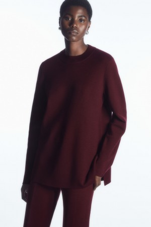 Suéteres COS Milano-Knit Mujer Vino | México TOGP-93528