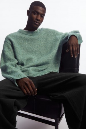 Suéteres COS Oversized Alpaca-Blend Hombre Verdes | México SMNA-42518