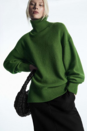 Suéteres COS Oversized Lana Roll-Neck Mujer Verdes | México ZOEJ-78923