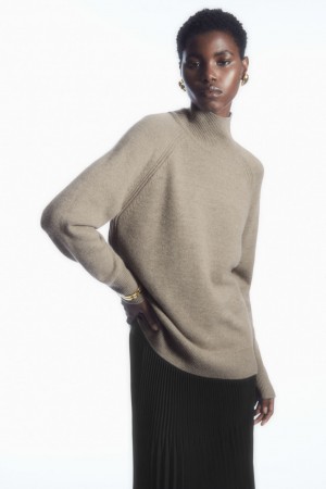 Suéteres COS Pure Cashmere Turtleneck Mujer Beige | México XSAE-61923