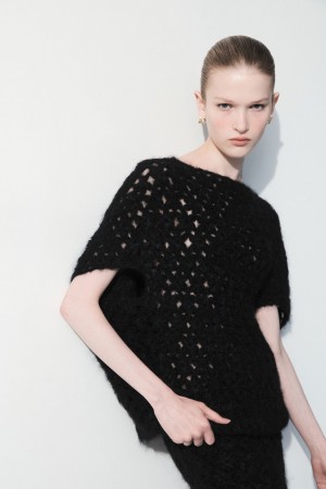 Suéteres COS The Crochet-Knit Mujer Negros | México AOWM-73056