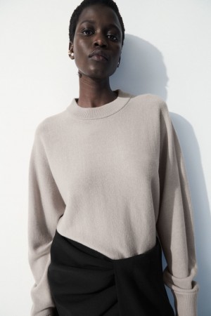 Suéteres COS The Essential Cashmere Mujer Beige | México TOHE-18794
