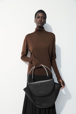 Suéteres COS The Lana Roll-Neck Mujer Marrom Oscuro | México UXES-04812
