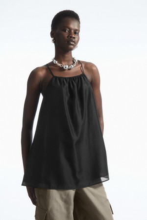 Tops COS Halterneck Tunic-Estilo Mujer Negros | México NDXY-85341