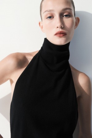 Tops COS The Backless Cashmere Mujer Negros | México DVGI-47986