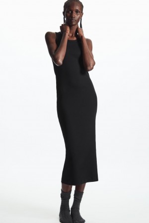 Vestido COS Acanalado Tube Mujer Negros | México FYVD-15783